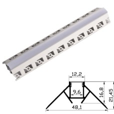 Profil Aluminiu pentru Rigips 1m colt exterior 48.1x21.45mm