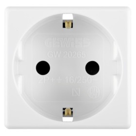 Priza modulara standard 2P+E, Gewiss GW20265, alb - 2 module